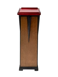 Art Deco Pedestal by E.G.C. Schubad, Oak & Padouk, Dutch Design, 1920s